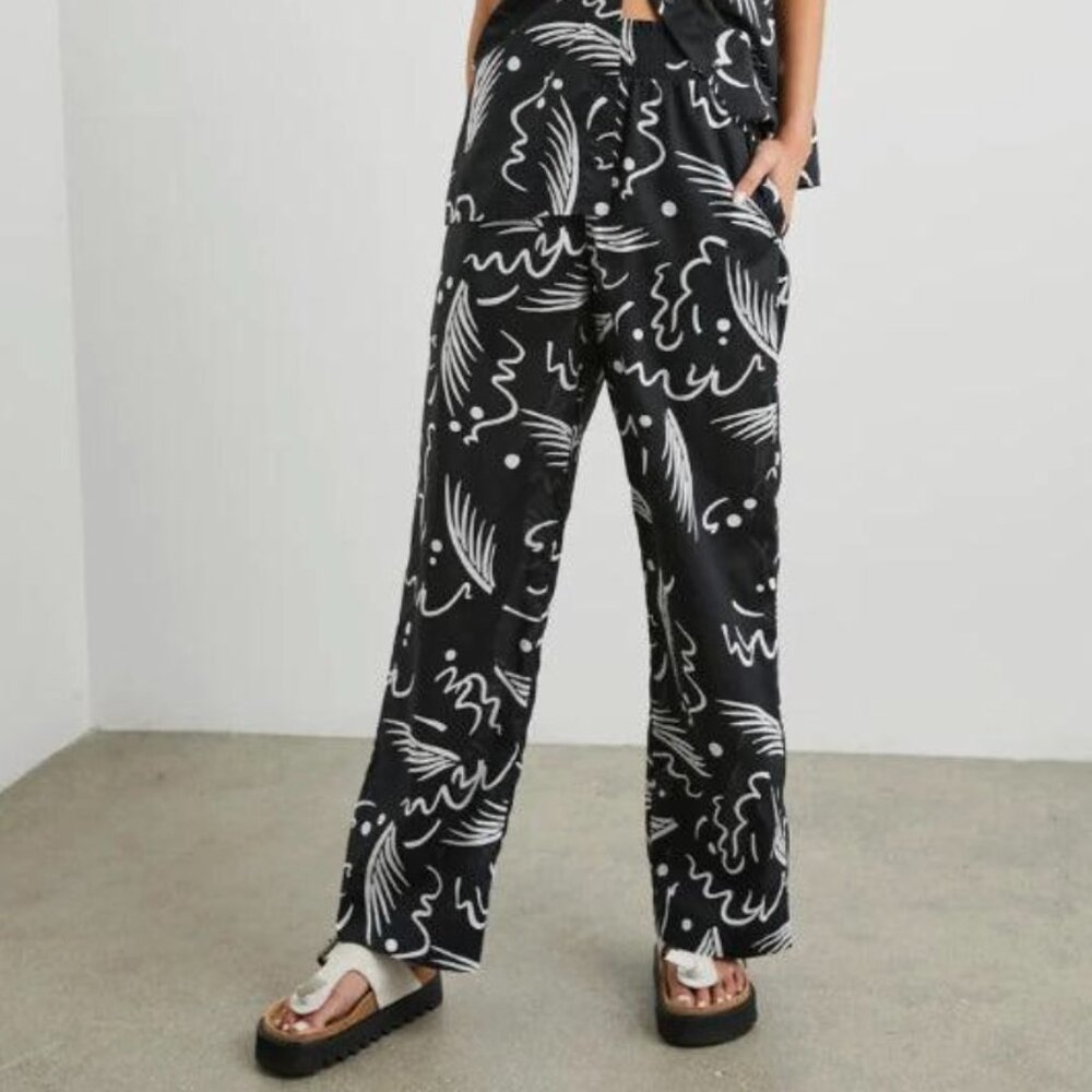 Rails Brendon Tahiti Night Pant | Black White Abstract | Medium